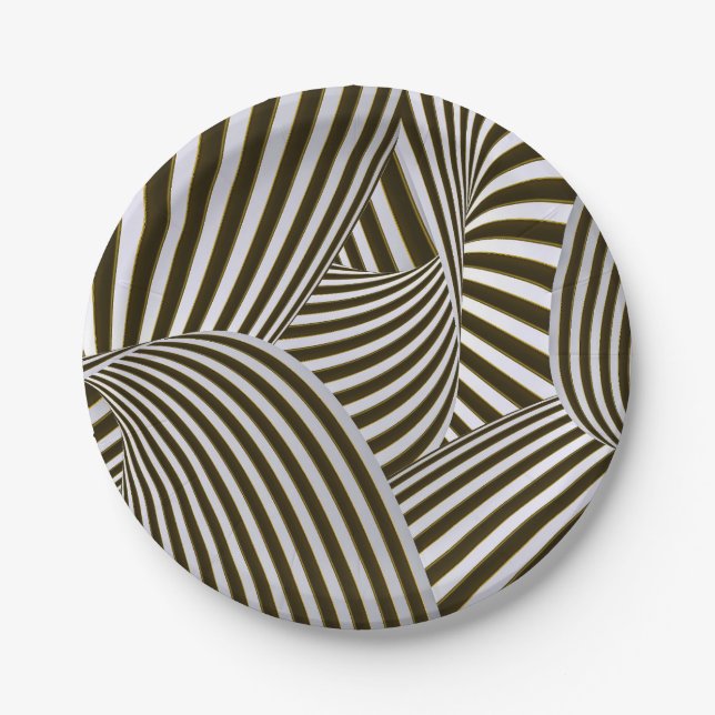 Assiettes en papier 3D Twists (Devant)