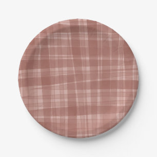 Assiettes en papier à carreaux rustiques Fête d'