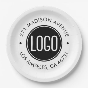 Assiettes en papier à logo d'entreprise personnali