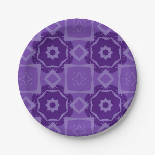 Assiettes en papier à motif abstrait géométrique v