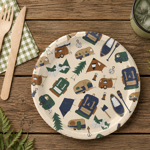 Assiettes en papier à motif de gribouillis de l'av