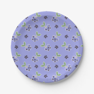 Assiettes en papier à motif de myrtille sucrée