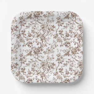 Assiettes en papier à motifs floraux botaniques be