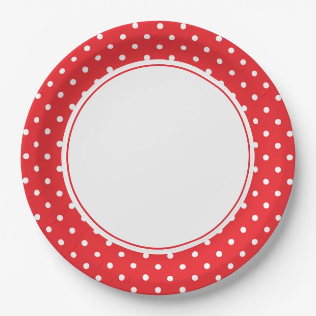 Assiettes en papier à pois (Devant)