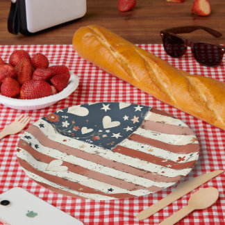 Assiettes en papier Americana