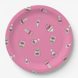 Assiettes en papier "Amour" Flacons de parfum