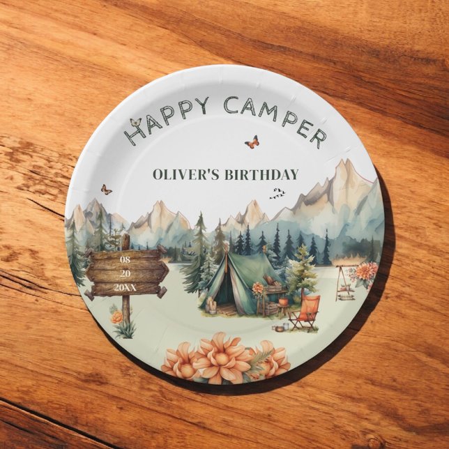 Assiettes en Papier Anniversaire Aventure de Monta (Créateur téléchargé)