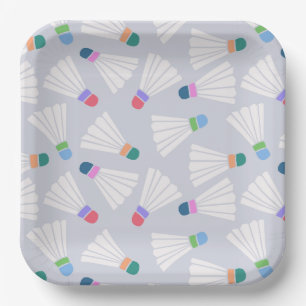 Assiettes en papier Badminton, Volant Birdie