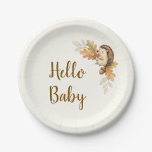 Assiettes en Papier Bébé Bonjour Hérisson de la Fo