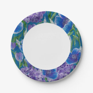 Assiettes en Papier Bellisima Hydrangeas