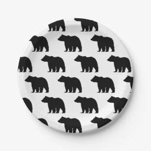 Assiettes en papier Black Bear Wilderness Camper