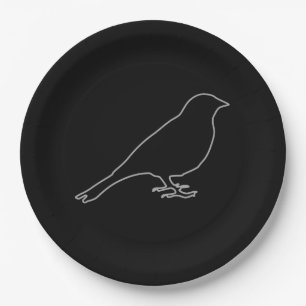 Assiettes en papier Black Bird