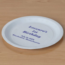 Assiettes en papier bleu clair minimaliste pour l'