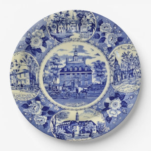 Assiettes en papier Bleu de Chine Williamsborg
