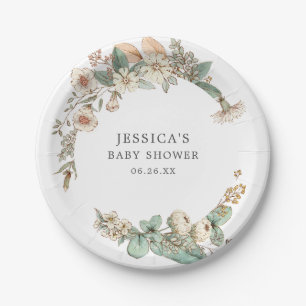 Assiettes en papier botanique vintage