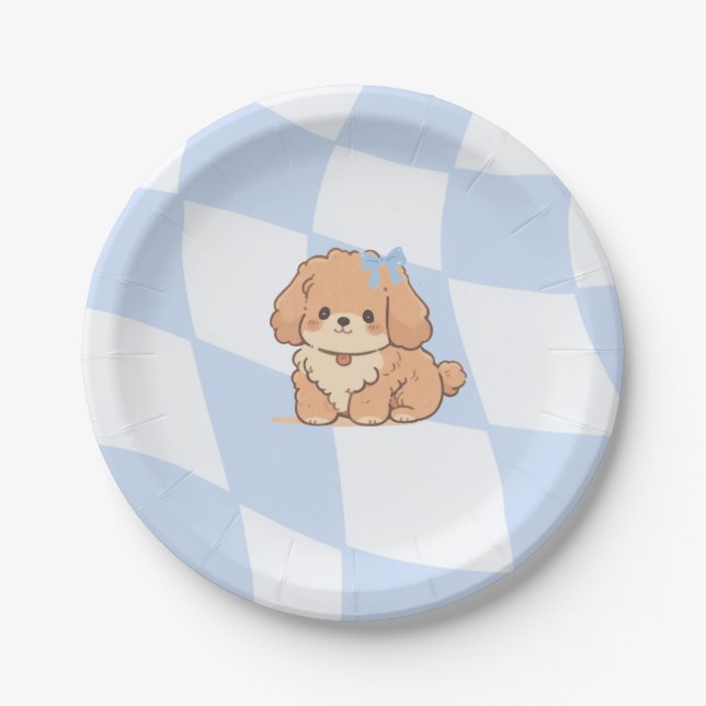 Assiettes en papier Bows & Bones (Devant)