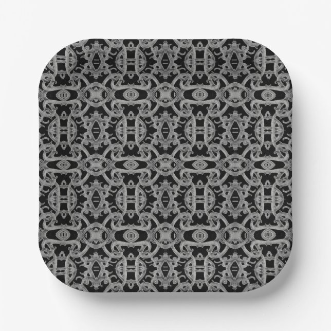 ASSIETTES EN PAPIER CARRÉES GOTHIC 7" (Recto)