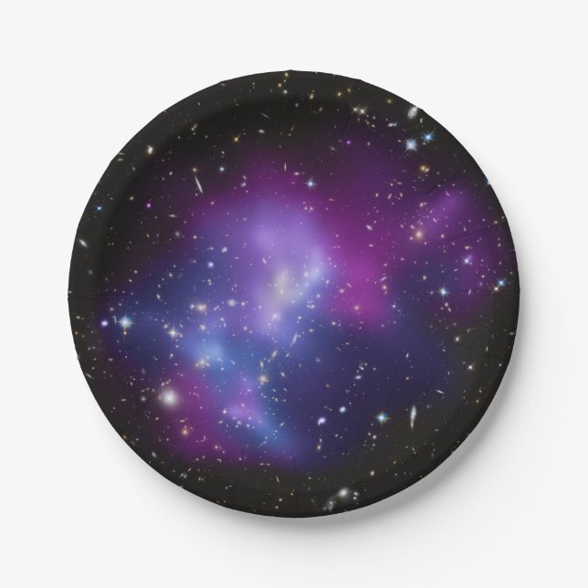 Assiettes en papier céleste Galaxie Violette (Devant)