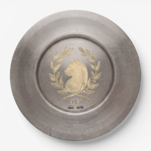 Assiettes en papier Chat d'Argent Antique Gold & S