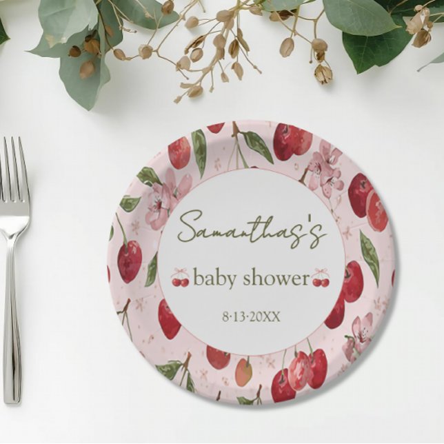 Assiettes en papier Cherry Sweet (Créateur téléchargé)