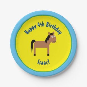 Assiettes en Papier Cheval Fête d'Anniversaire Ani