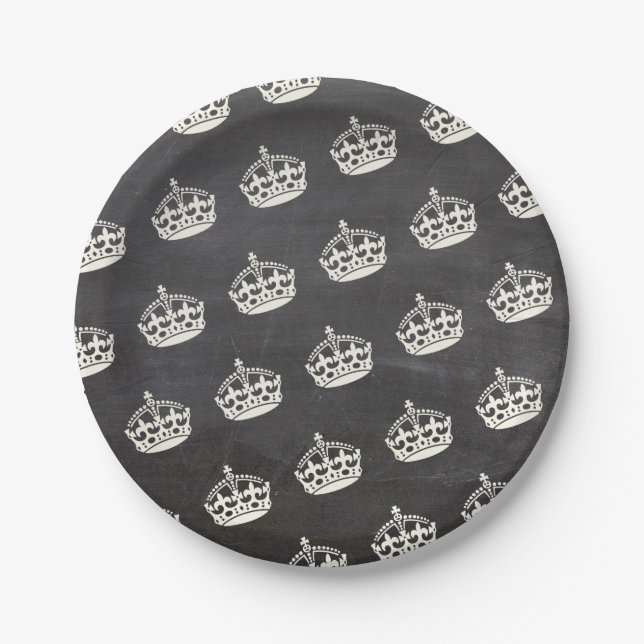 Assiettes en papier chic pour fête à thème tableau (Devant)