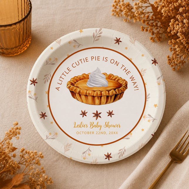 Assiettes en Papier Chouette Pie Fête Prénatale d' (paper plate)