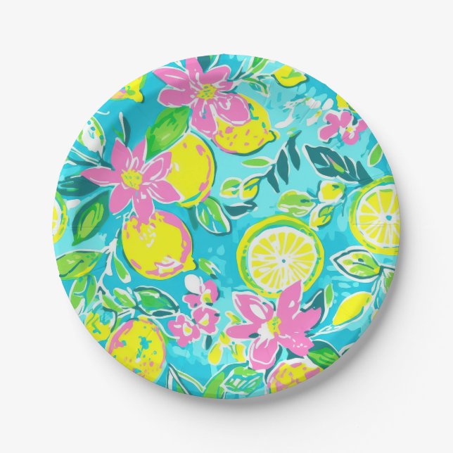 Assiettes en papier Citrons (Devant)