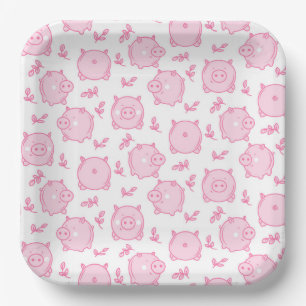 Assiettes en Papier Cochon, Fête des Animaux de la