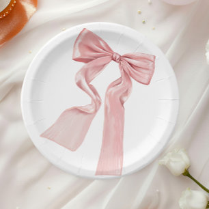Assiettes en Papier Coquette Arc-en-ciel Rose Élég