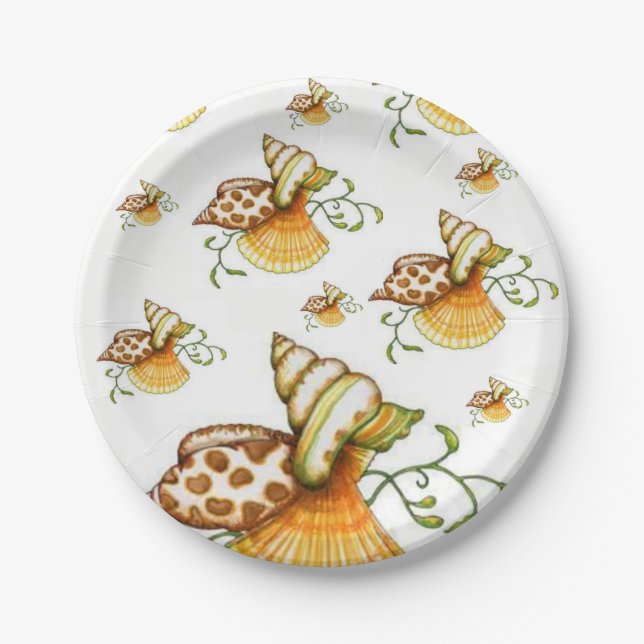 Assiettes en papier Coquillages (Devant)