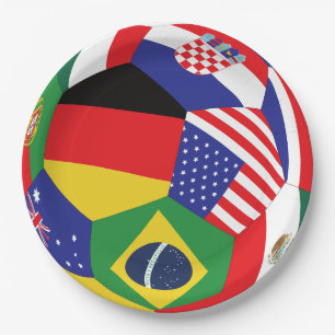 Assiettes en papier Coupe du Monde 2026 9 pouces  