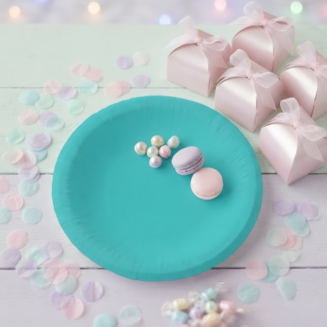 Assiettes en Papier de Couleur Uni Sous-Marin Mode (Créateur téléchargé)