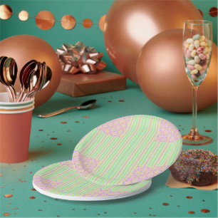 Assiettes en papier de fête de Pâques pastel