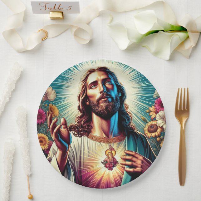 Assiettes en papier de Jésus ! (Mariage)