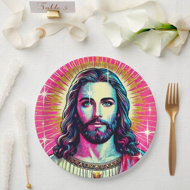 Assiettes en papier de Jésus ! (Mariage)