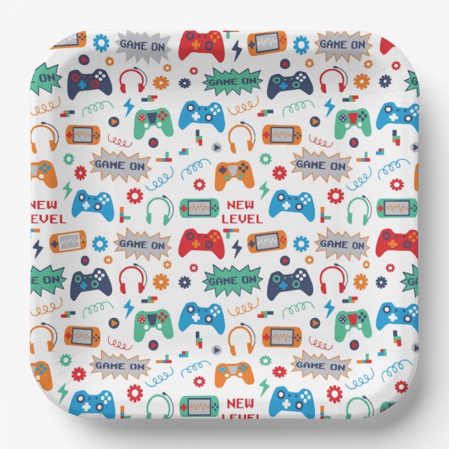 Assiettes en Papier de Jeux, Fournitures de Fête d (Recto)