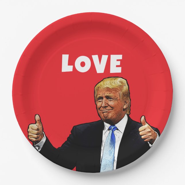 ASSIETTES EN PAPIER DE LA SAINT-VALENTIN DE DONALD (Devant)