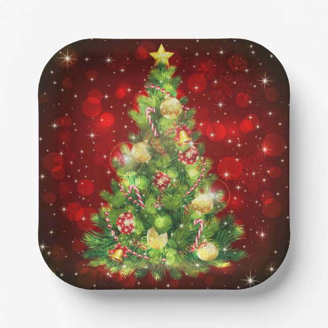 Assiettes en papier de Noël (Recto)