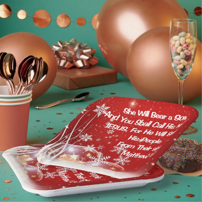 Assiettes en papier de Noël Nativité (Multi)