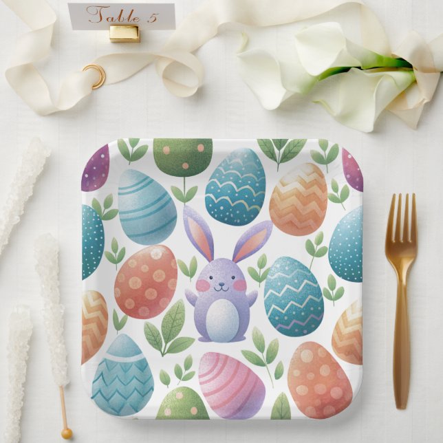 Assiettes en papier de Pâques magnifiques (Mariage)