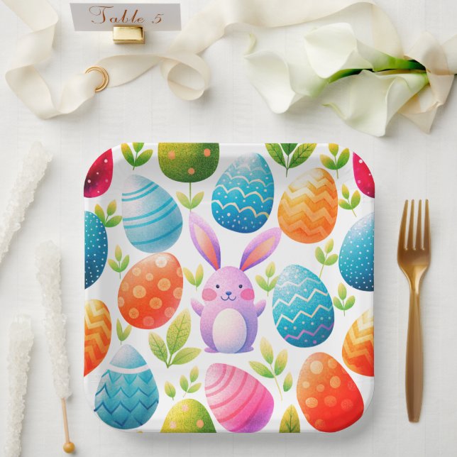 Assiettes en papier de Pâques magnifiques (Mariage)