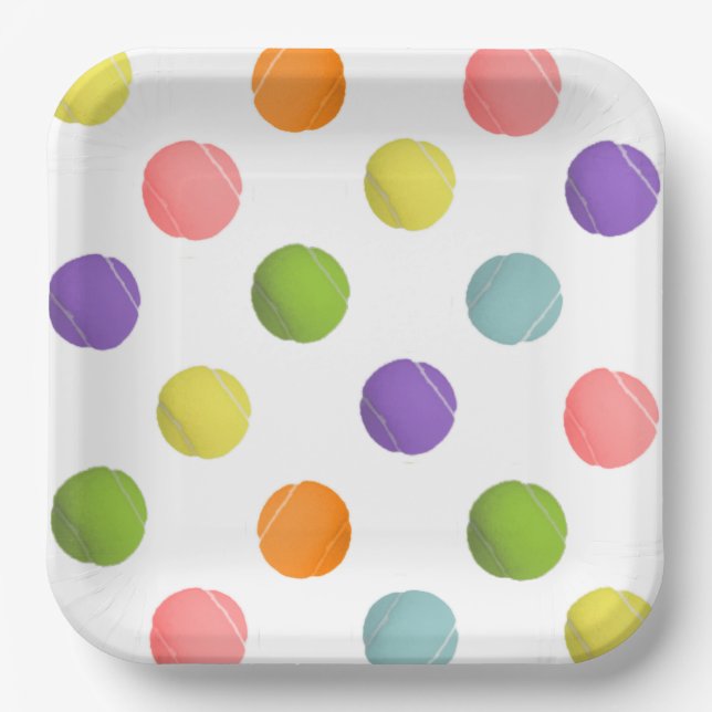 Assiettes en Papier de Tennis (Recto)