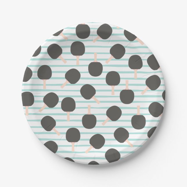 Assiettes en papier de tennis de table mignonnes (Devant)