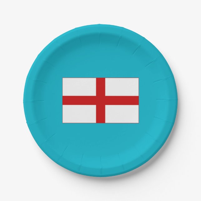 Assiettes en papier drapeau de l'Angleterre (Devant)