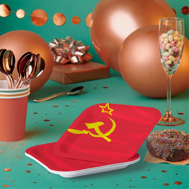 Assiettes en papier Drapeau de l'URSS (Créateur téléchargé)