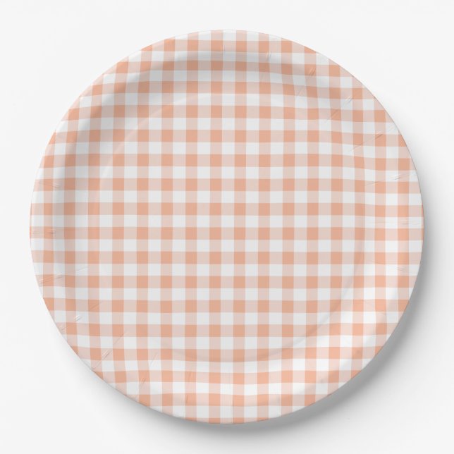 Assiettes en papier écossais pêche douce pour anni (Devant)