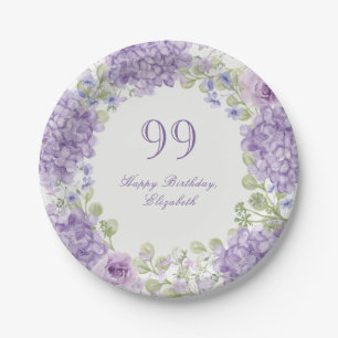 Assiettes en papier élégantes pour 99e anniversair