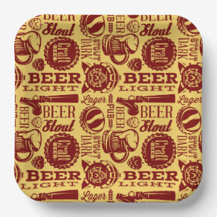 Assiettes en papier en forme de chope de bière, Fê
