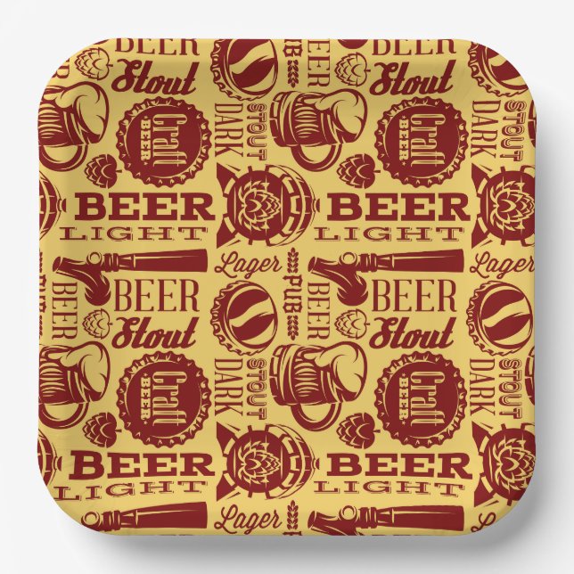 Assiettes en papier en forme de chope de bière, Fê (Recto)